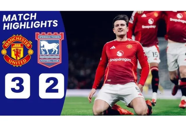 MU vượt khó sau chiến thắng nhọc nhằn 3-2 trước Ipswich